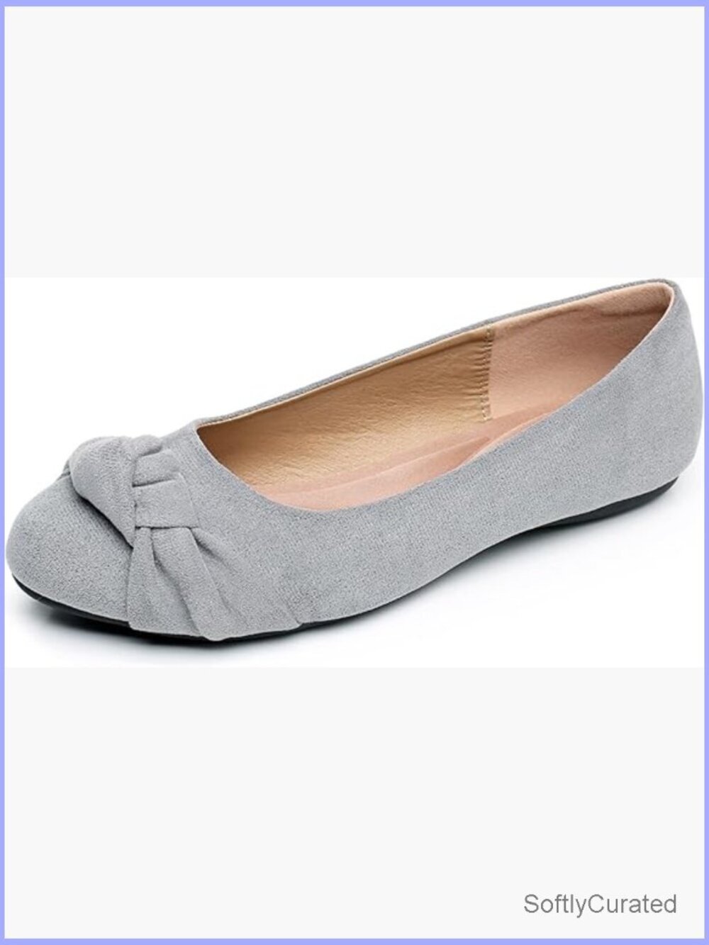 Suede Flats with Ankle Strap, Lightweight Comfort for Walking & Office